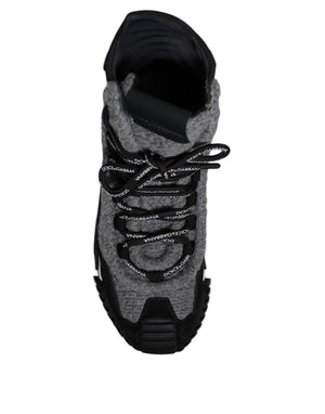 Dolce & Gabbana Grau Schwarz NS1 High Top Stiefel Sneakers Schuhe
