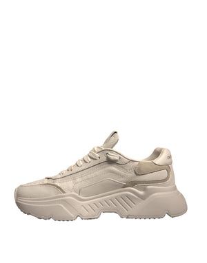 Dolce & Gabbana Weiß Daymaster Leder Low Top Turnschuhe Schuhe