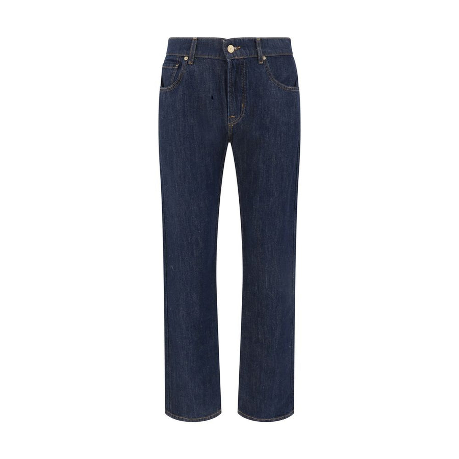 7FOR Blaue Jeans aus Baumwolle im geraden Schnitt