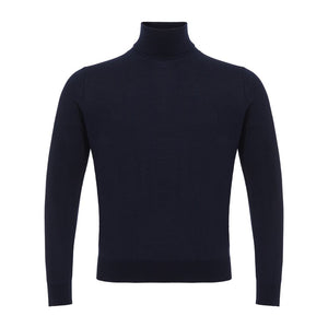 Colombo Blauer Kaschmir-Rollkragenpullover