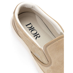 Dior Beige Leder Slipper-Loafer