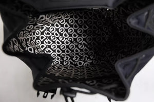 Dolce & Gabbana Schwarzer Neopren Nylon DG Logo Schulrucksack Tasche