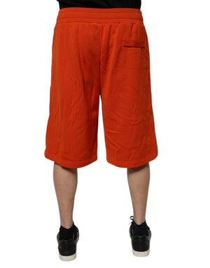 Dolce & Gabbana Rote Bermudashorts aus Baumwollmischung mit mittlerer Taille für Männer