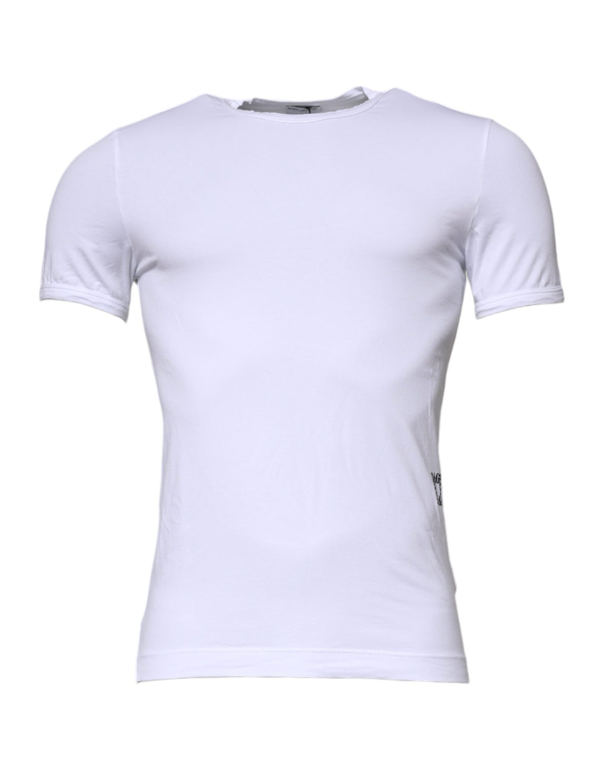 Dolce & Gabbana Weißes Baumwoll-T-Shirt mit Rundhalsausschnitt und Unterwäsche