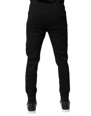 Dolce & Gabbana Schwarze Baumwoll-Jogging-Hose
