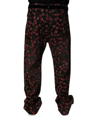 Dolce & Gabbana Schwarze Kirsche Baumwolle Gerade Männer Denim Jeans