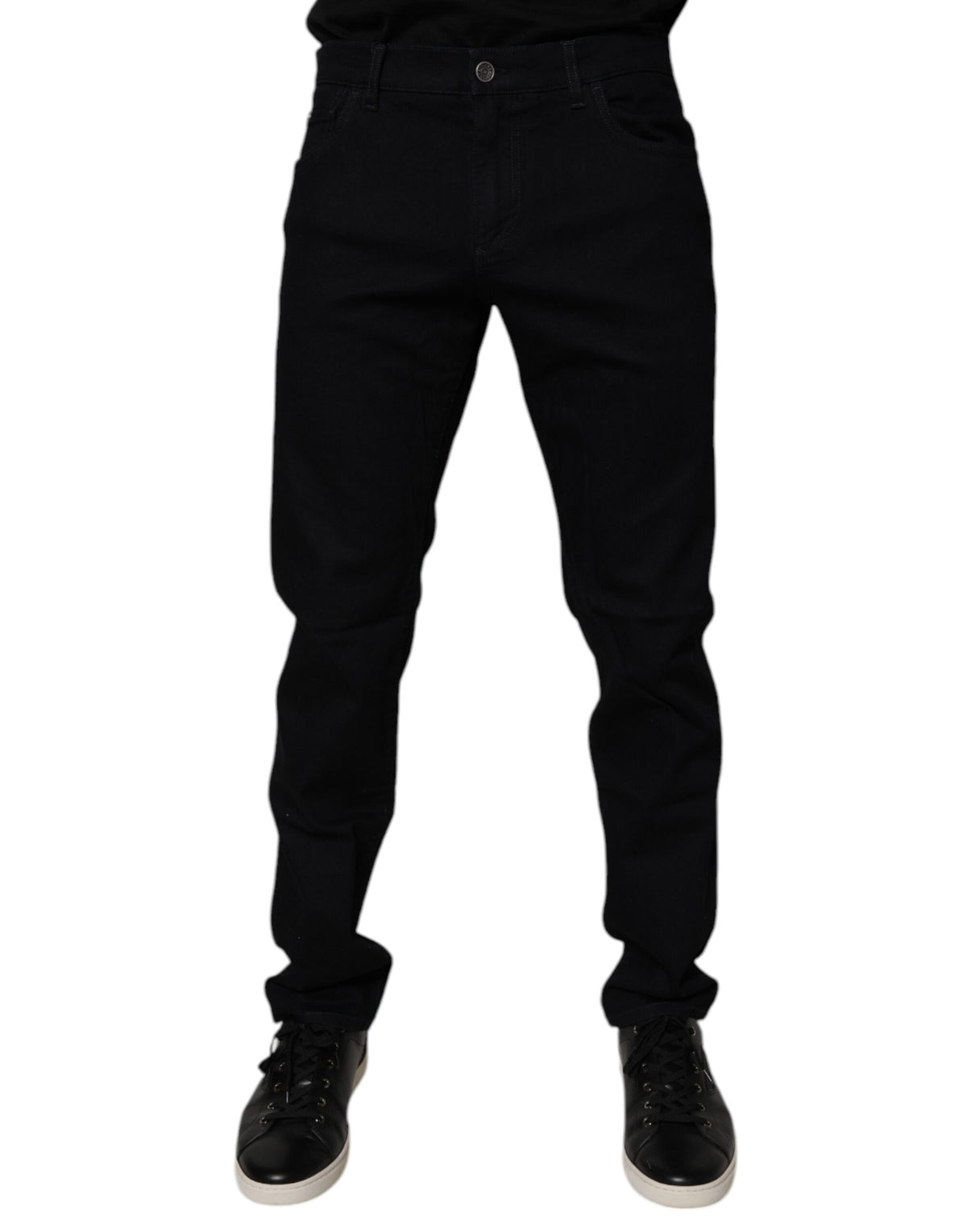Dolce & Gabbana Schwarze Stretch-Baumwolljeans mit schmaler Passform für Herren