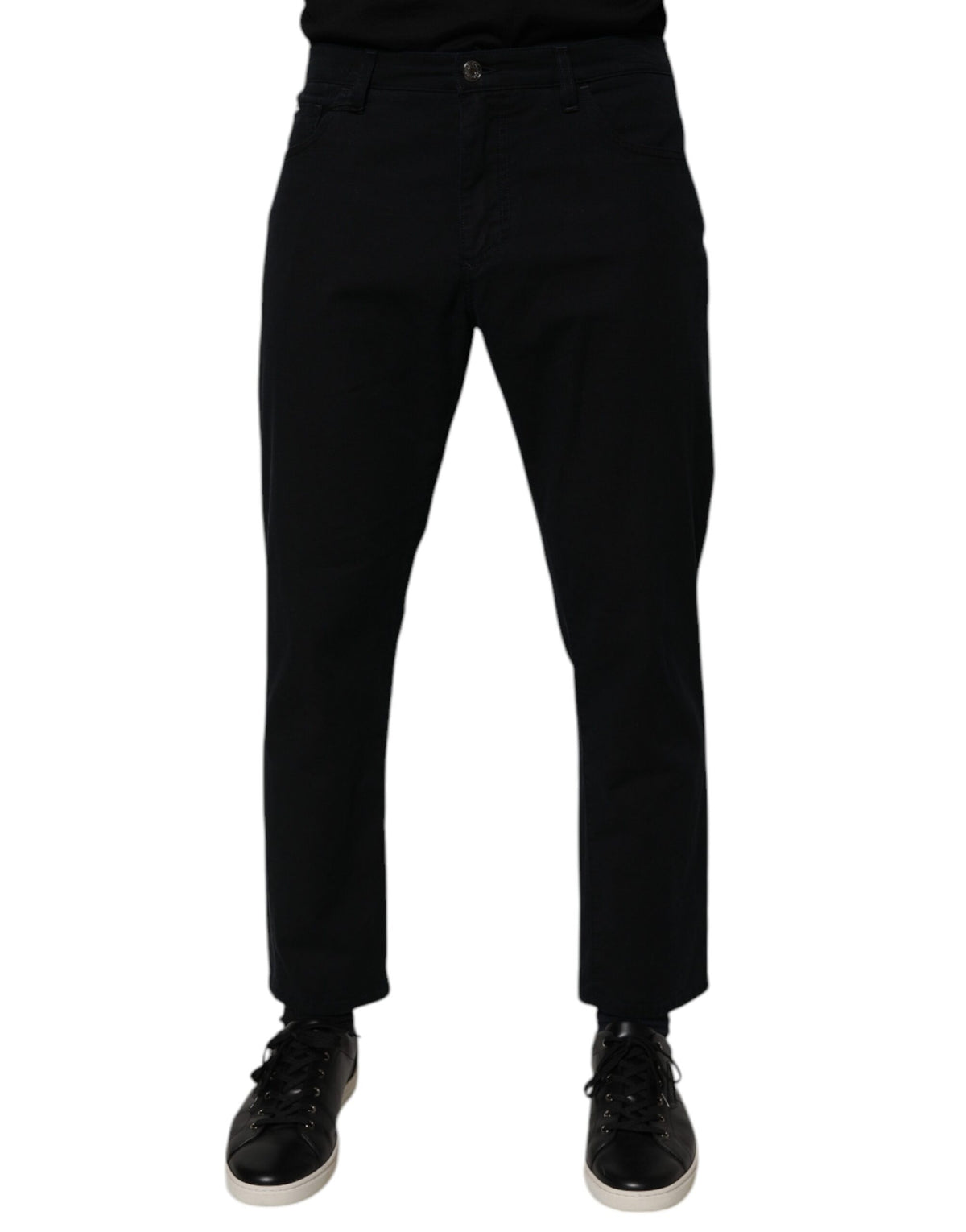Dolce & Gabbana Dunkelblaue Baumwoll-Stretch-Denim-Jeans für Männer