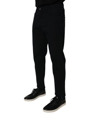 Dolce & Gabbana Dunkelblaue Baumwoll-Stretch-Denim-Jeans für Männer