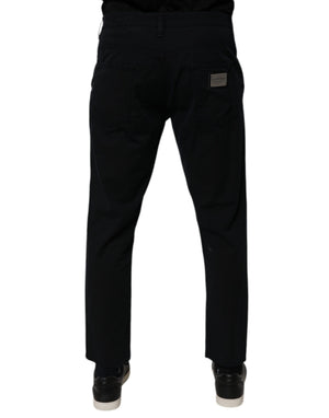 Dolce & Gabbana Dunkelblaue Baumwoll-Stretch-Denim-Jeans für Männer