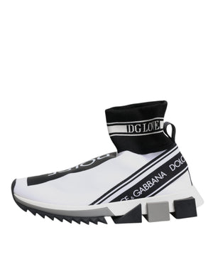 Dolce & Gabbana Weiß Schwarz Sorrento Socken Sneakers Schuhe