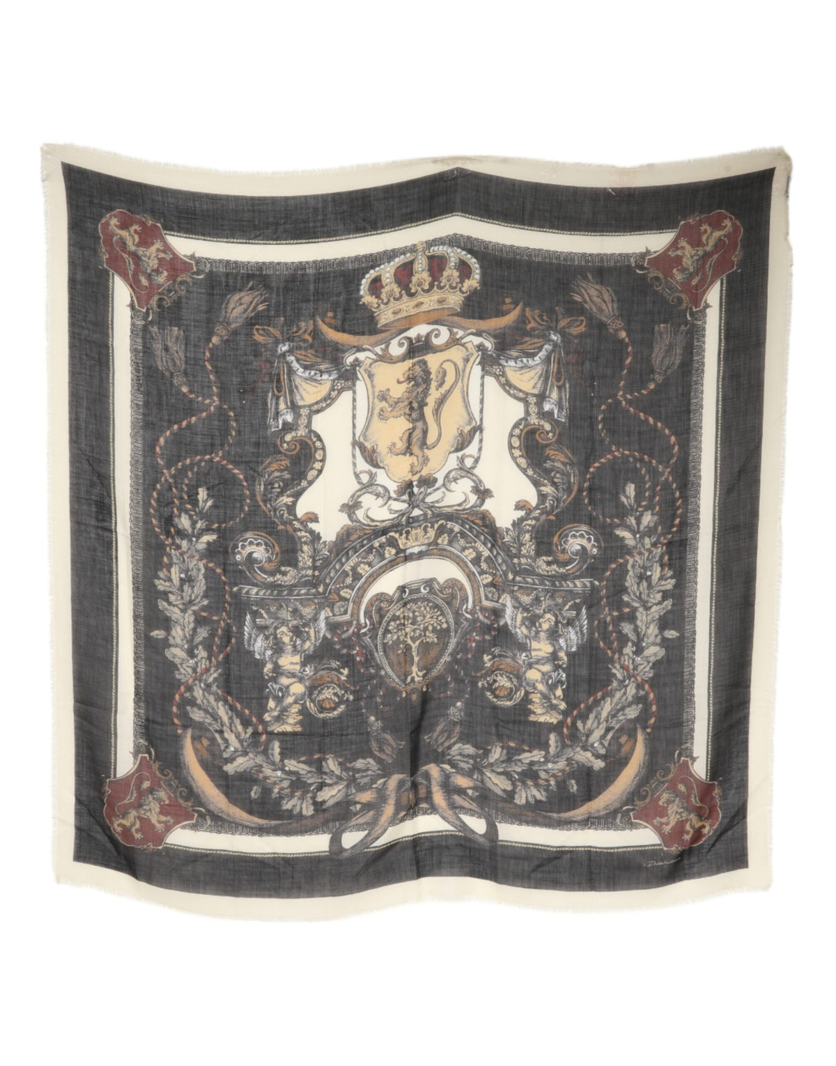 Dolce & Gabbana Mehrfarbig bedruckter Foulardschal aus Kaschmir
