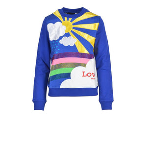 Love Moschino Blauer Baumwoll-Sweatshirt