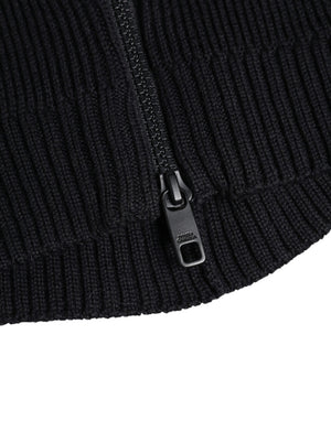 Dolce & Gabbana Schwarzer Woll-Ganzkopfwickel Balaclava Hut