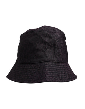 Dolce & Gabbana Schwarzer Nylon-Eimerhut mit breiter Krempe