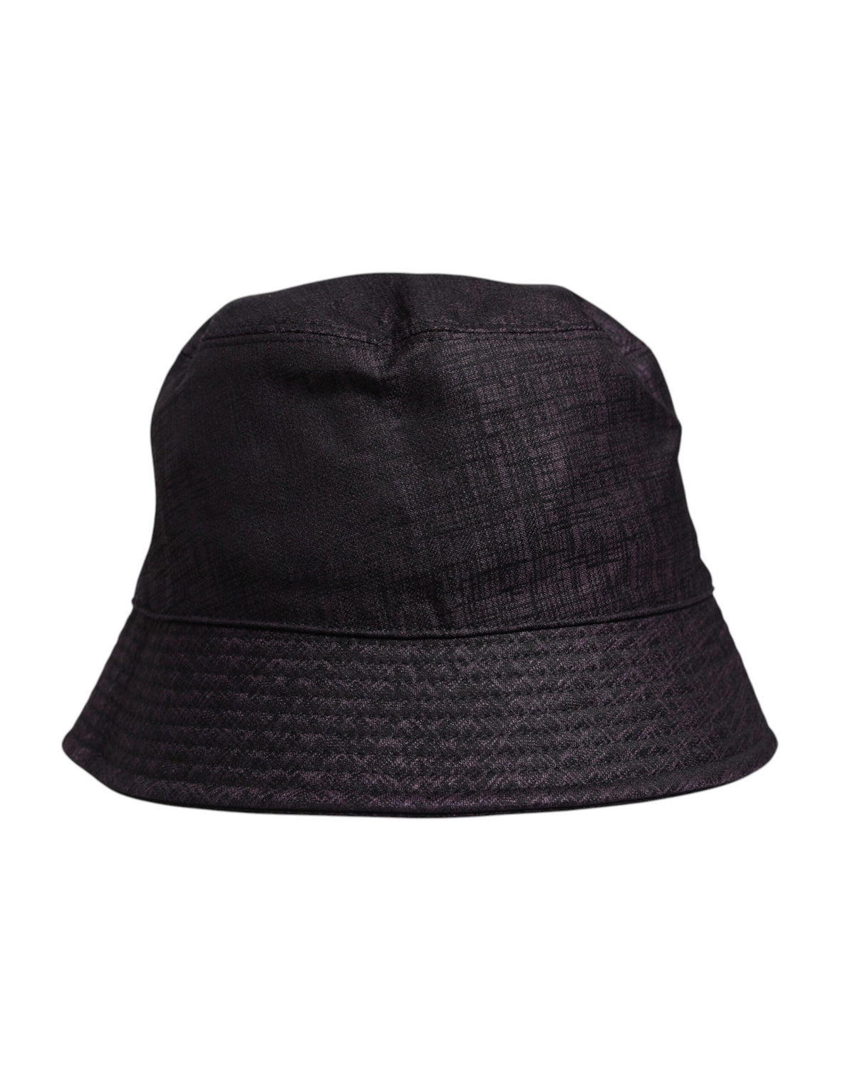 Dolce & Gabbana Schwarzer Nylon-Eimerhut mit breiter Krempe