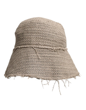 Dolce & Gabbana Beige Leinen Hut mit breiter Krempe