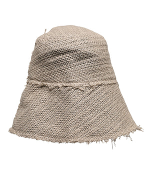 Dolce & Gabbana Beige Leinen Hut mit breiter Krempe