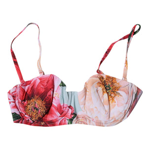 Dolce & Gabbana Multicolor Floral gepolsterter Balconette-BH Unterwäsche