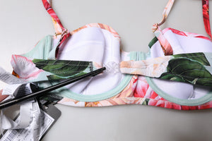 Dolce & Gabbana Multicolor Floral gepolsterter Balconette-BH Unterwäsche