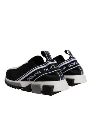 Dolce & Gabbana Schwarz Weiß Slip On Sorrento Sneakers Schuhe