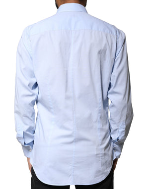 Dolce & Gabbana Hellblaues Hemd aus Baumwolle MARTINI Formal Dress Shirt