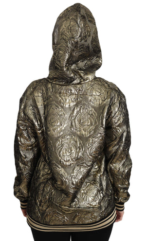 Dolce & Gabbana Im The Queen Jaquard Gold Sweatshirt Hoodie