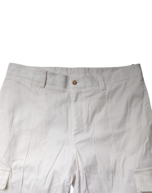 Dolce & Gabbana Weiße Baumwoll-Jogger-Cargo-Skinny-Hose
