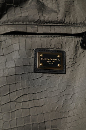 Dolce & Gabbana Braunes Lammfell Leder Männer Sweatpants Hosen