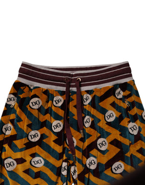 Dolce & Gabbana Mehrfarbige Logo-Monogramm-Jogger-Sweatpants