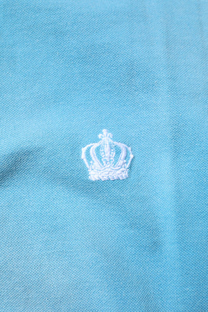 Dolce & Gabbana Blaues Baumwollkronen-Polo-T-Shirt für Männer