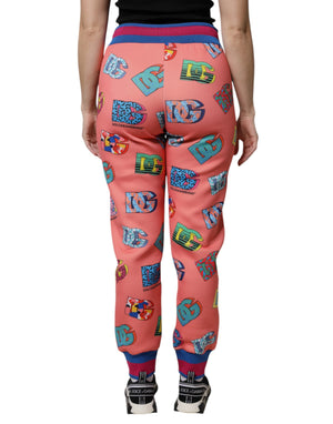 Dolce & Gabbana Rosa Logo-Monogramm-Jogger-Sweatpants Hose
