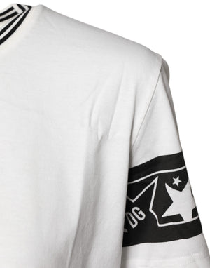 Dolce & Gabbana Weißes #DGMillennials Baumwoll-T-Shirt mit Rundhalsausschnitt