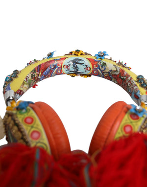 Dolce & Gabbana Multicolor Whimsical Tasseled Crystal Headset Kopfhörer
