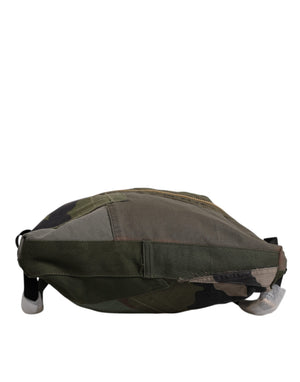 Dolce & Gabbana Militär Grün Patchwork Rucksack Rucksack Tasche