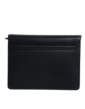 Dolce & Gabbana Schwarze Schulterriemen-Tasche aus Kalbsleder