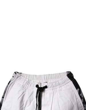 Dolce & Gabbana Weiße Cargo-Jogger-Sweatpants aus Baumwolle