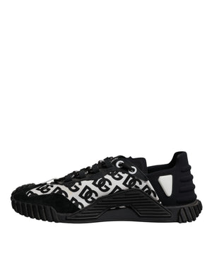 Dolce & Gabbana Schwarze NS1 Low-Top-Sneaker mit Logo-Schnürung