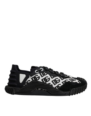 Dolce & Gabbana Schwarze NS1 Low-Top-Sneaker mit Logo-Schnürung