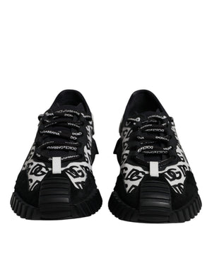 Dolce & Gabbana Schwarze NS1 Low-Top-Sneaker mit Logo-Schnürung