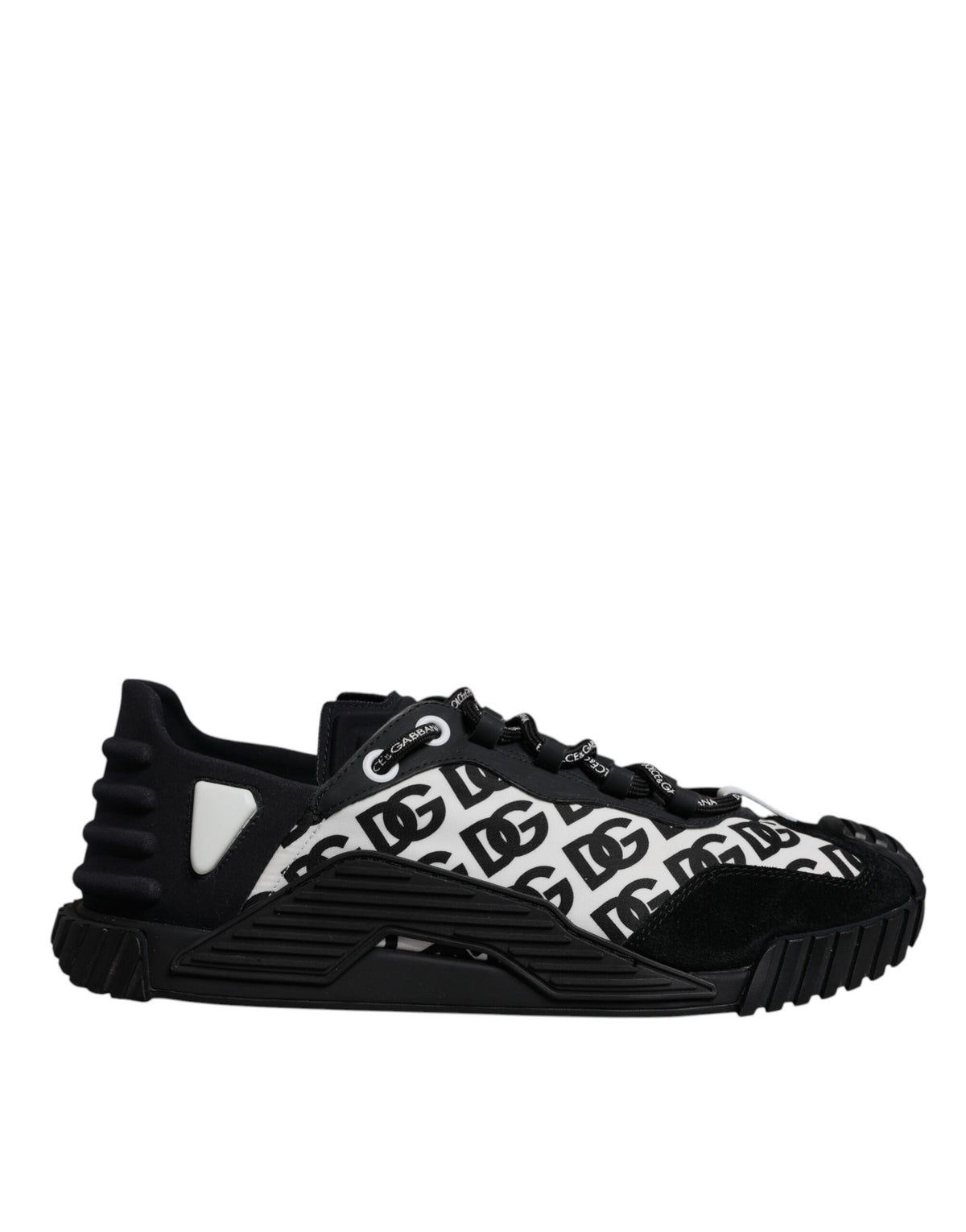 Dolce & Gabbana Schwarze NS1 Low-Top-Sneaker mit Logo-Schnürung