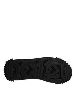 Dolce & Gabbana Schwarze NS1 Low-Top-Sneaker mit Logo-Schnürung