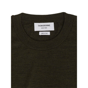 Thom Browne Grüner Wollpullover