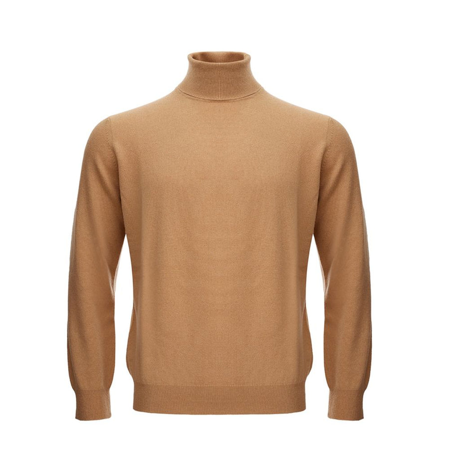 KANGRA Brauner Wollrollkragenpullover
