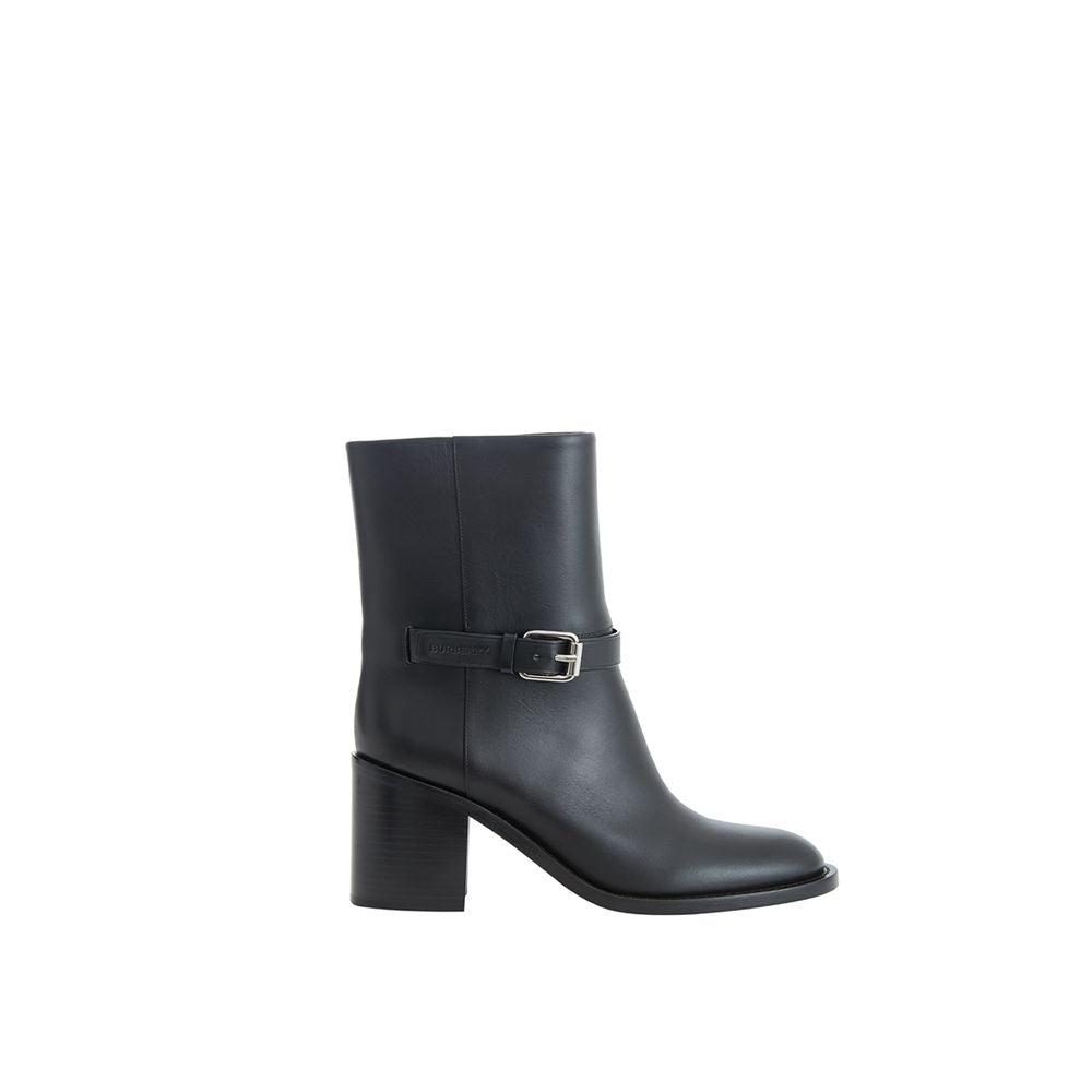Burberry Schwarze Leder-Stiefeletten