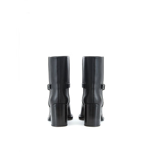 Burberry Schwarze Leder-Stiefeletten