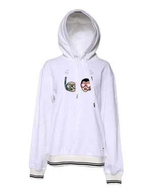 Dolce & Gabbana Weißes #DGFamily Sweatshirt mit Kapuze Pullover
