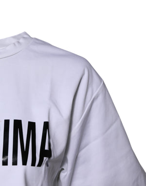 Dolce & Gabbana Weißes Bellissima-T-Shirt mit Rundhalsausschnitt aus Baumwolle