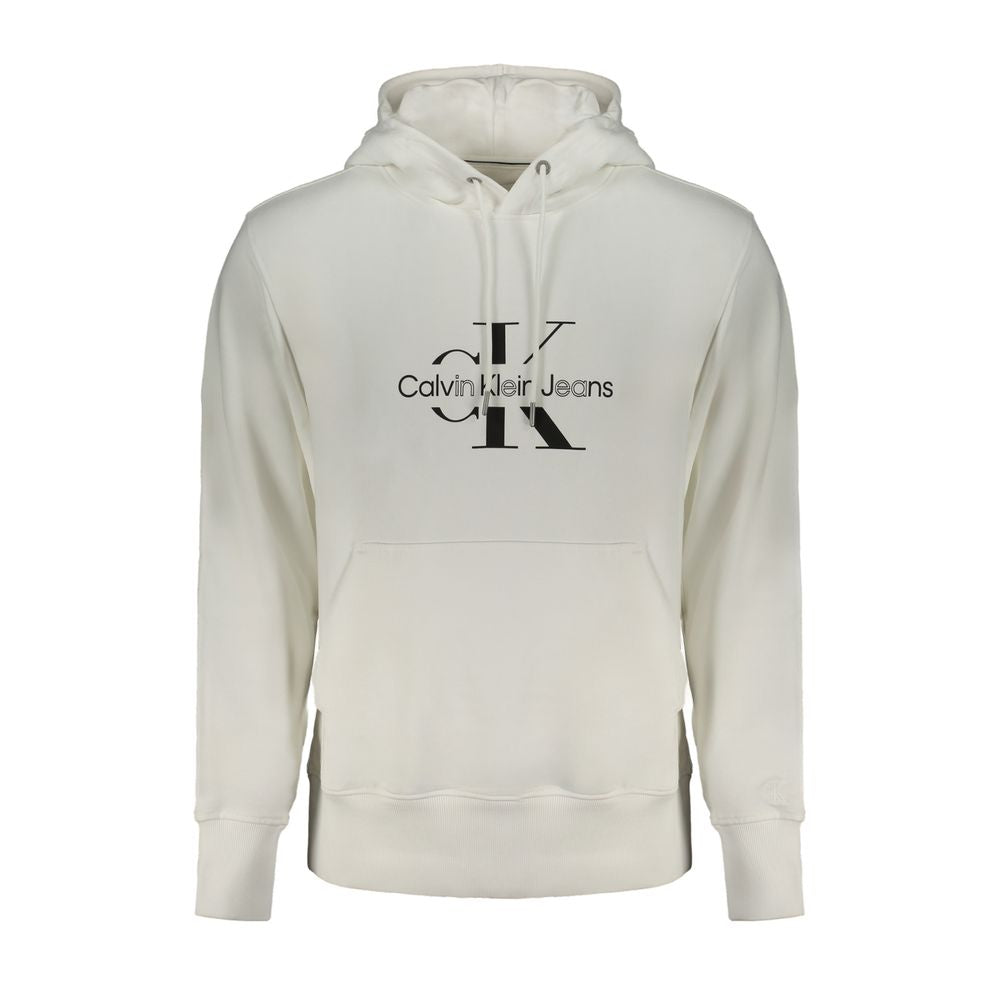 Calvin Klein Baumwoll-Pullover in Weiß