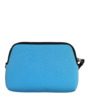 Dolce & Gabbana Blaue DG Logo Print Clutch Zip Borse Pouch Tasche